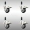 Service Caster 3 Inch 316SS Thermoplastic Rubber Swivel 1-1/8 Inch Stem Caster Set Lock Brake SCC-SS316TTLEX20S314-TPRB-118-4 - alternate 1